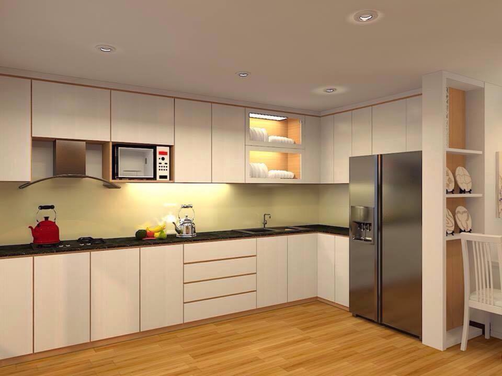 Kính màu ốp tường bếp Màu vàng sua 3